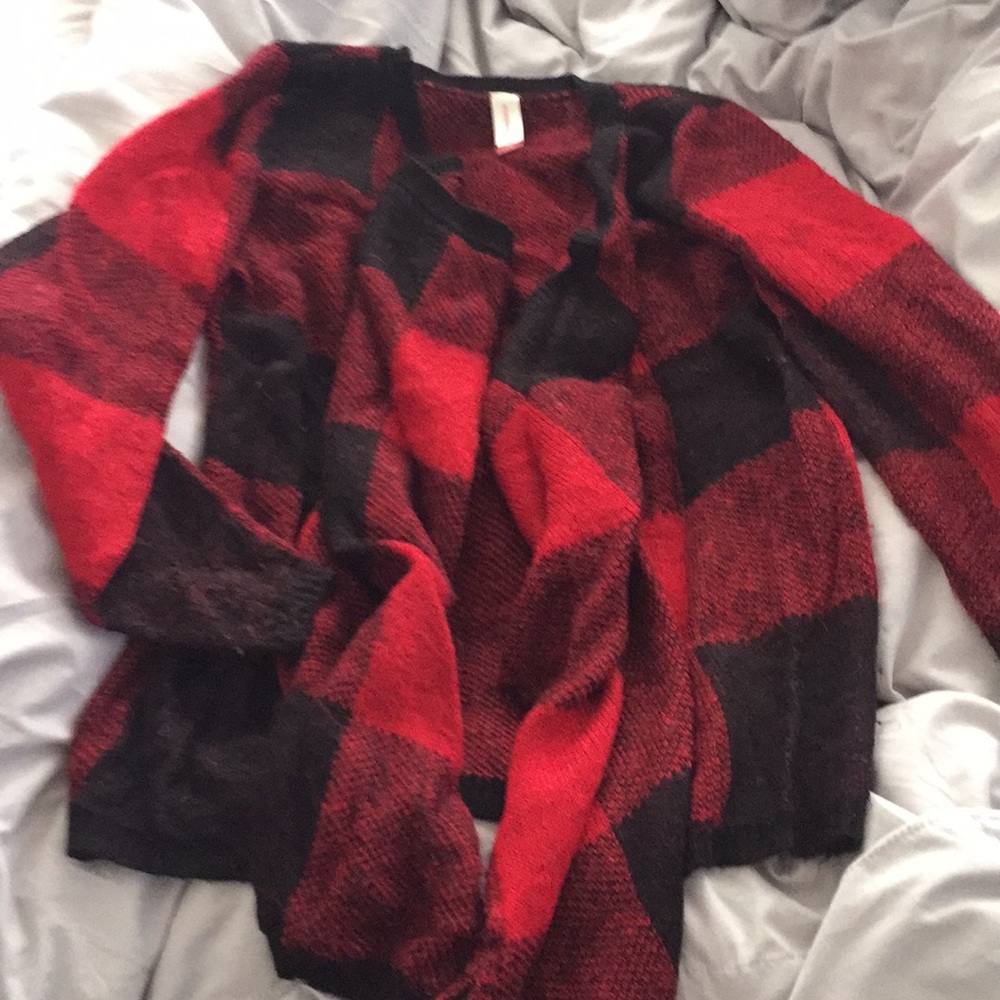 plaid sweater